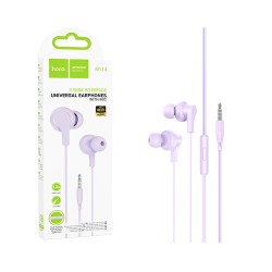 Hoco Wired Earphones M114 Jia with Microphone 3.5MM 1.2m Purple